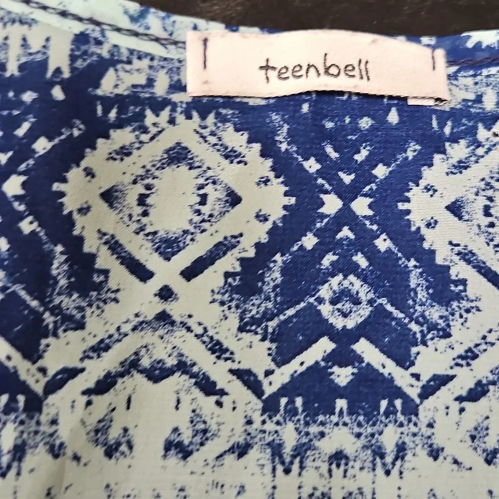 Teenbell Boho Tribal Ikat Pattern Tank S flowy Geometric Drapey Festival Desert